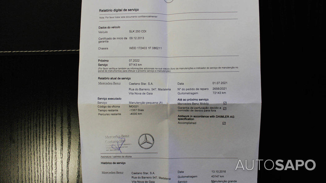 Mercedes-Benz Classe SLK 250 CDi BE Aut. de 2013