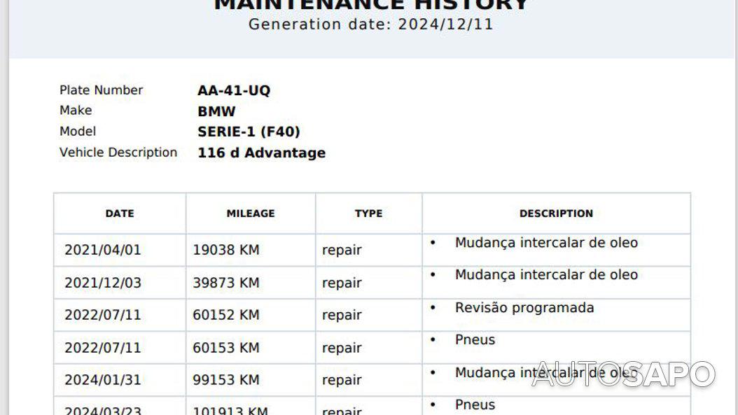 BMW Série 1 116 d Advantage de 2020