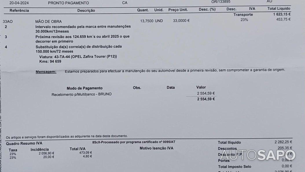 Opel Zafira 2.0 CDTi OPC Line S/S de 2017