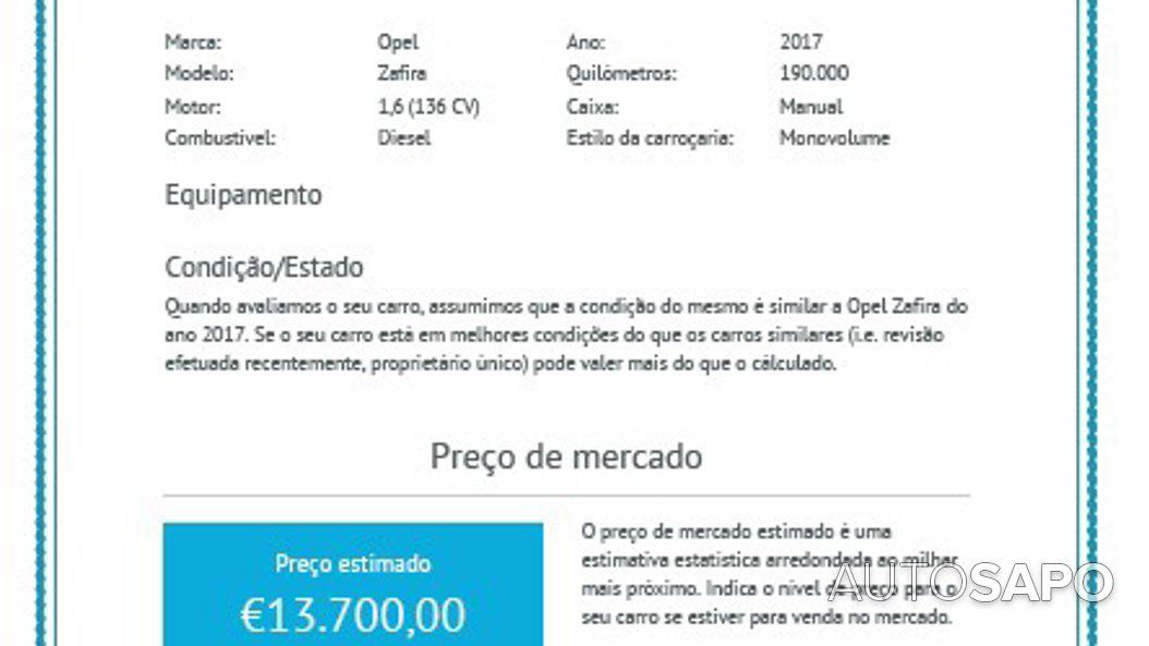 Opel Zafira 1.6 CDTi Dynamic S/S de 2017